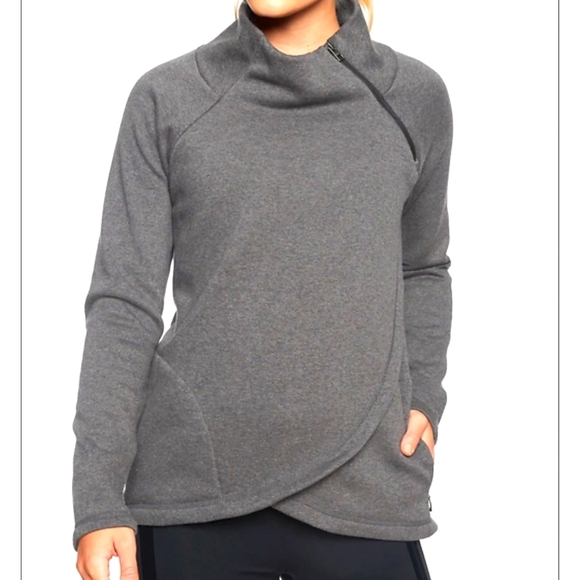 Athleta Charcoal Cowl Neck Sweater Women's - Picture 1 of 5
